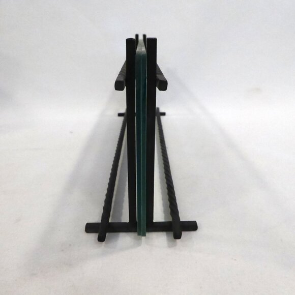 NEW PANORAMIC PHOTO FRAME TWISTED BLACK METAL & GLASS DECORATIVE PHOTO FRAME - Picture 10 of 13